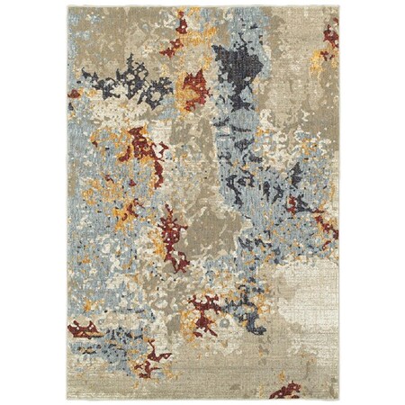 Oriental Weavers 3 Ft. 3 In. X 5 Ft. 2 In. Evolution Contemporary Area Rug, Beige E8043K100170ST